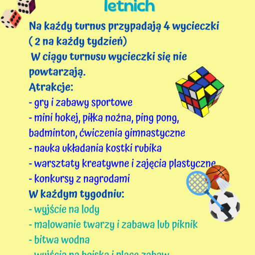 Program Półkolonii Letnich PD EDU Rzeszów