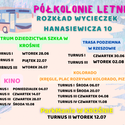 PROGRAM WYCIECZEK NA PÓŁKOLONIACH LETNICH PD EDU RZESZÓW