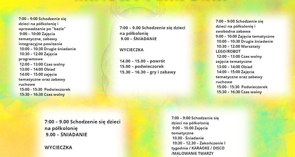 PÓŁKOLONIE RZESZÓW