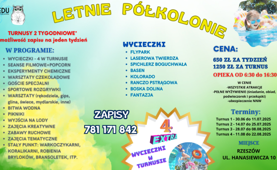 Półkolonie letnie 2025 Rzeszów